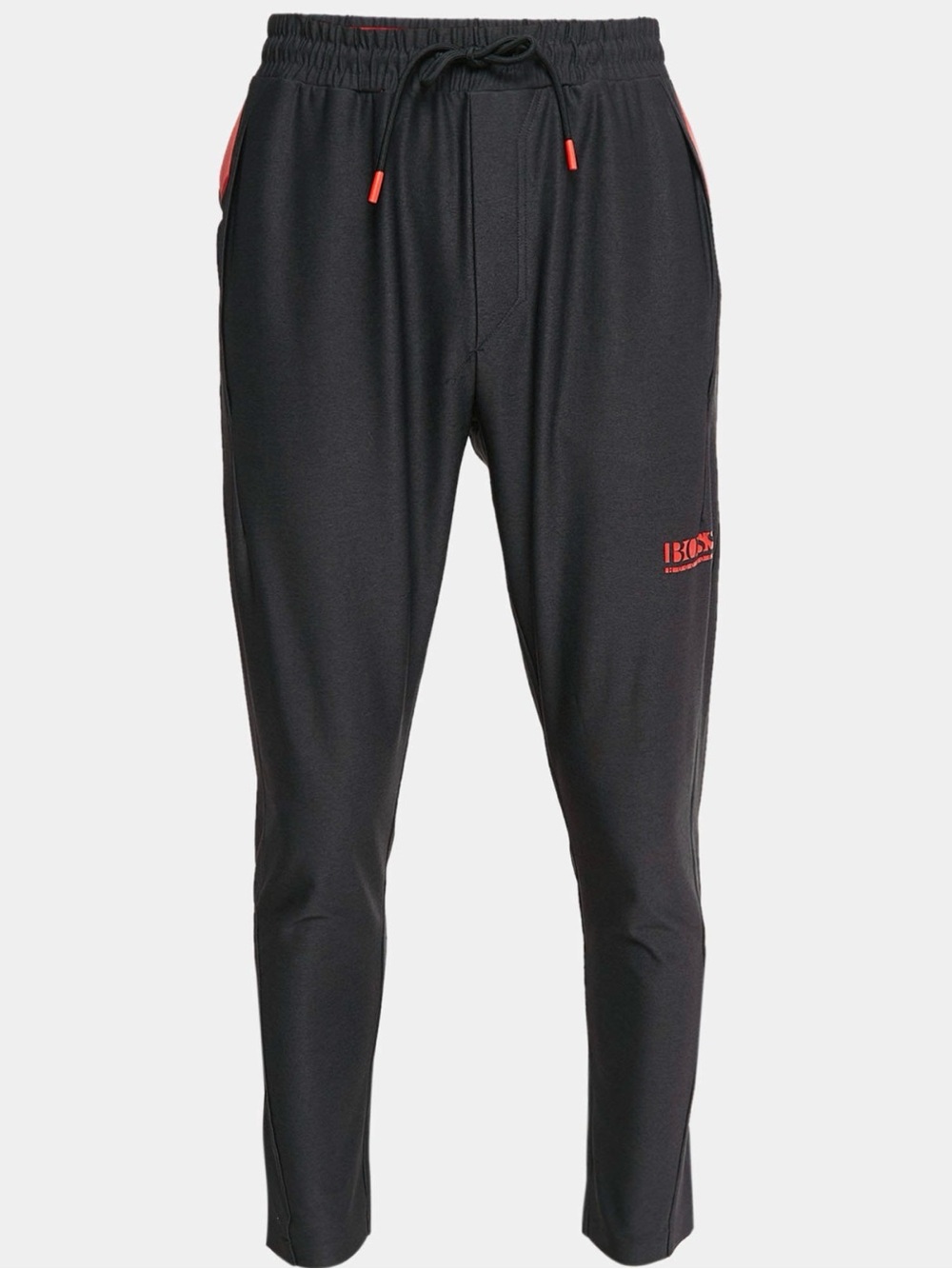 Boss charcoal Joggers with Red Accents